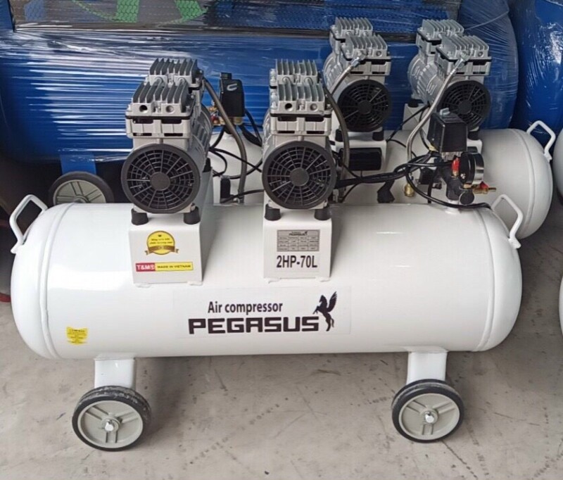 May Nen Khi 70l 2hp Khong Dau Giam Am