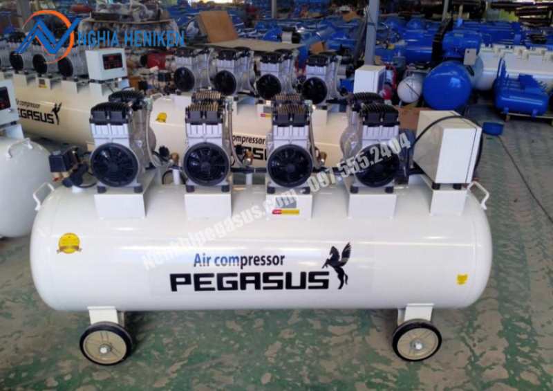 Máy nén khí trục vít không dầu Pegasus 500L