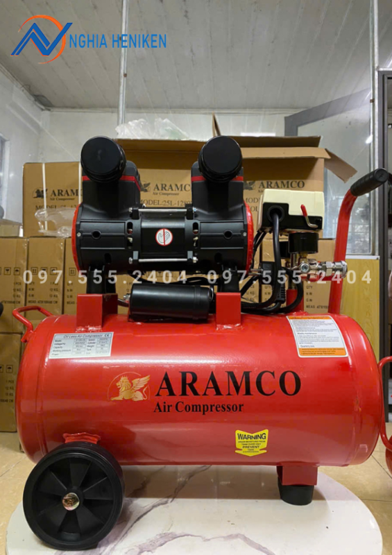 Máy nén khí không dầu Aramco JC1280 - 25L (tốc nhanh)